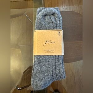J. Crew Mens Cashmere Socks - Brand New - Grey Heather